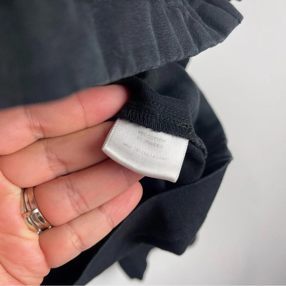 Eileen Fisher Black Cotton Zip-Up Utility Jacket Women's XS Pockets Cinch Waist - Picture 6 of 10